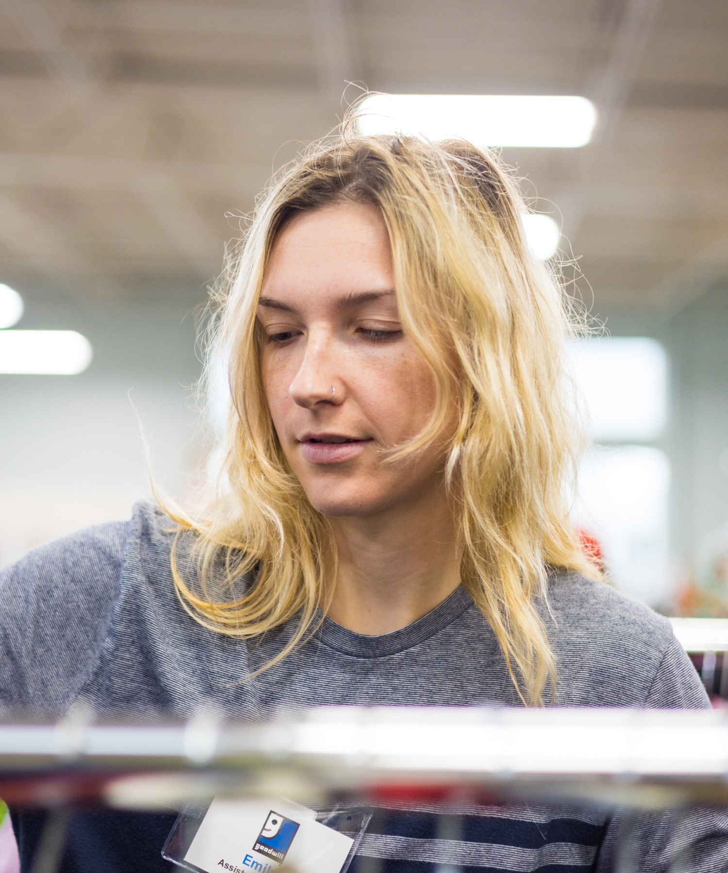 woman looking at rack 