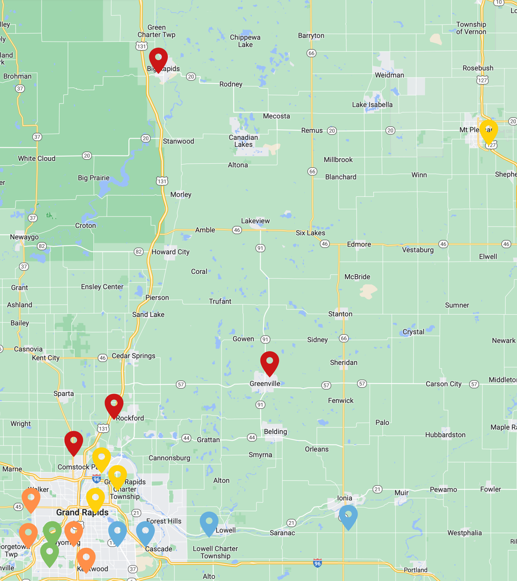 BluePRINT coaches location map map