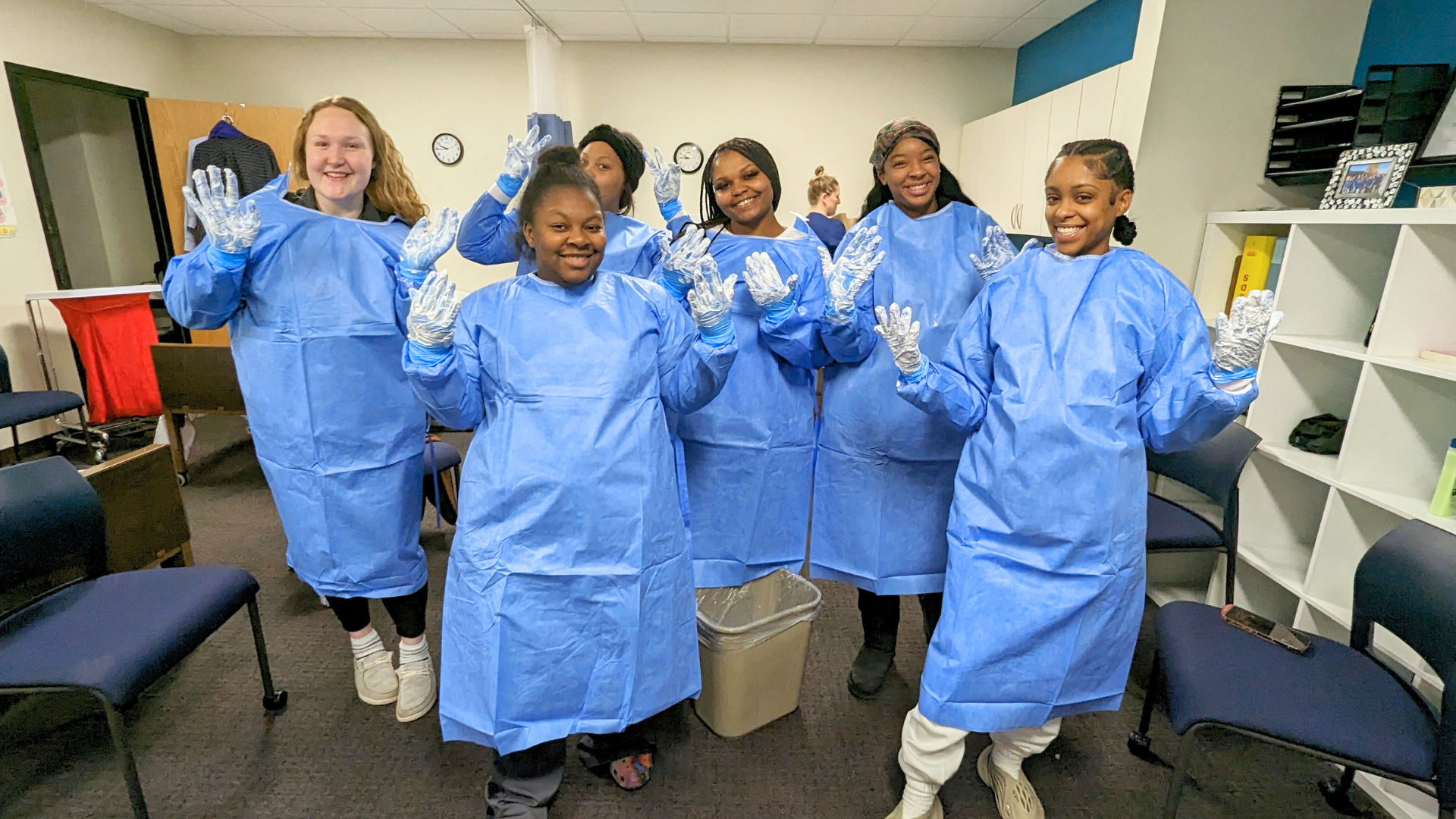 CNA Students CNA students in scrubs