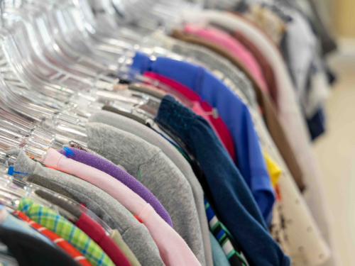 Clothing on rack