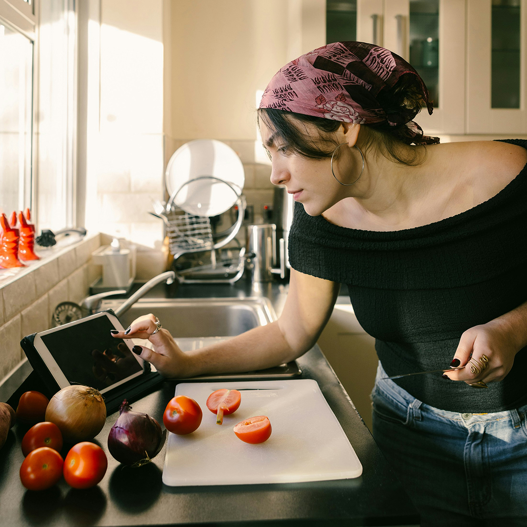 woman cooking