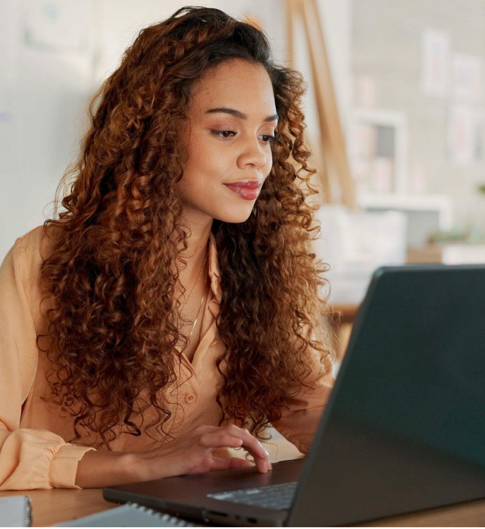 Woman working at computer